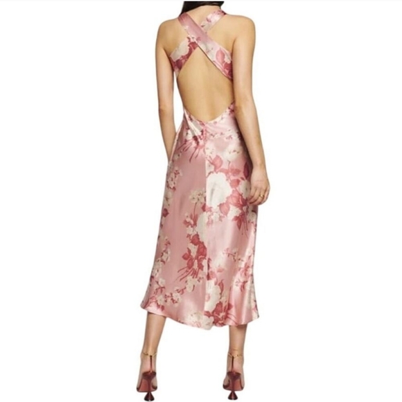 NWT Reformation Casette Silk Dress in Bellini Size 10 - Picture 3 of 11